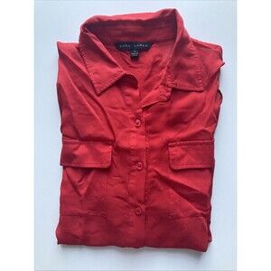 Dora Landa Women’s Sheer Shirt Red Large